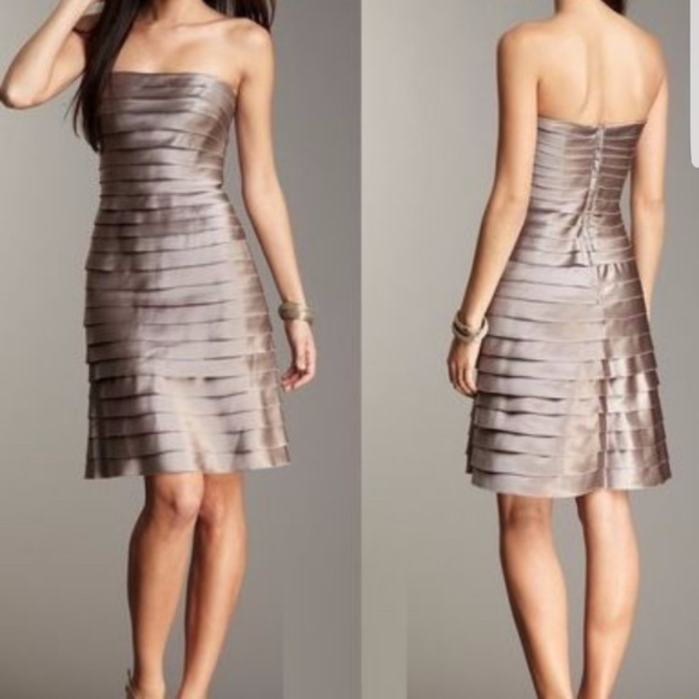 BCBG MAXAZRIA Gravel Laser Cut Cocktail Dress
